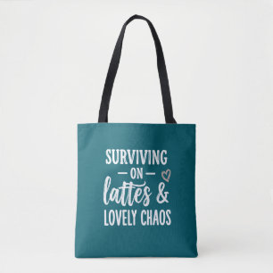 Tote Bag Survivre grâce au café et à un charmant chaos