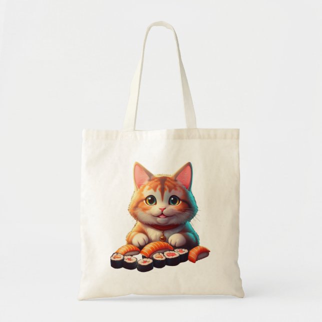 Tote Bag Sushi Cat (Devant)