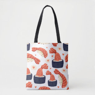 Tote Bag Sushi Japonais nourriture Motif sans soudure
