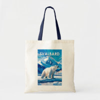 Svalbard Norvège Ours polaire Voyage Art Vintage