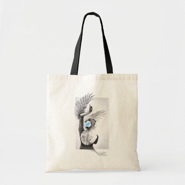 Tote Bag Swan Femme danseuse Elégante Ballet Surreal art (Devant)