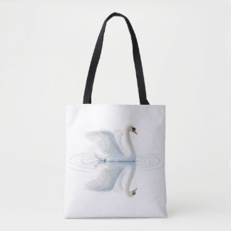 Tote Bag Swan Reflection