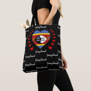 Tote Bag Swaziland Flag & Heart, Drapeau mode/sport