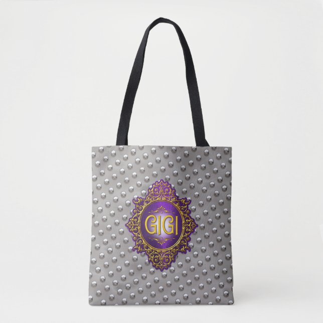 Tote Bag Sweet GIGI Royal violet & or (Devant)