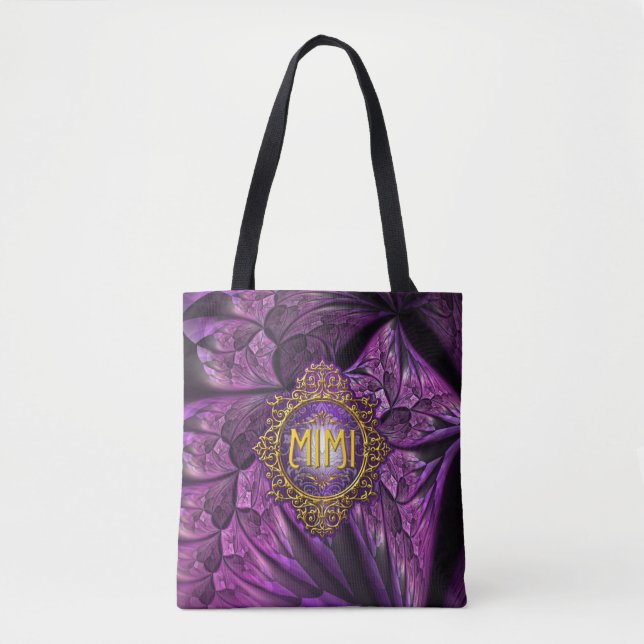 Tote Bag Sweet MIMI Royal Purple & Gold (Devant)