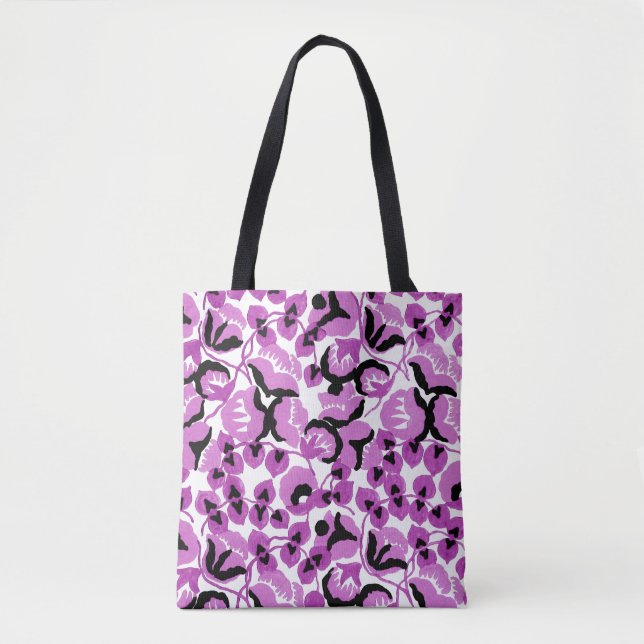 Tote Bag Sweet Pea (Berry) Fine Art (Devant)