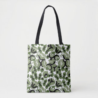 Tote Bag Sweet Pea (Olive) Fine Art