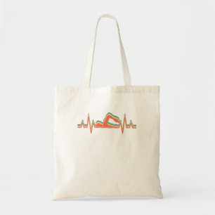 Tote Bag Swim Swimmer natation Heartbeat