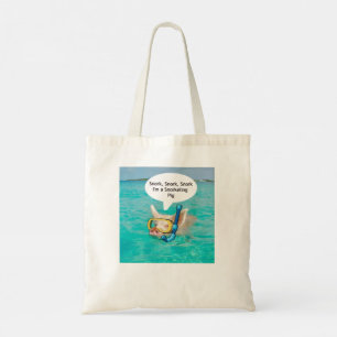 Tote Bag Swimming Pig snorkeling dans l'étang