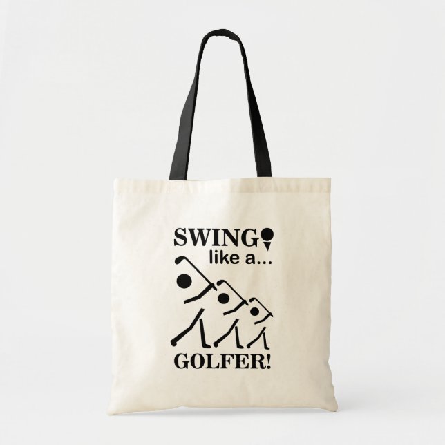 Tote Bag Swing Like A Golfer Golf  (Devant)