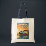 Tote Bag Sydney Australia Travel Art Vintage<br><div class="desc">Conception de déplacement vectoriel rétro de Sydney. Sydney,  capitale de la Nouvelle-Galles du Sud et l'une des plus grandes villes d'Australie,  est surtout connue pour son opéra de Sydney,  au bord du port,  au design distinctif ressemblant à une voile.</div>