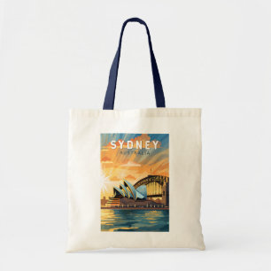 Tote Bag Sydney Australia Travel Art Vintage