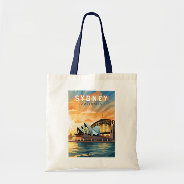 Tote Bag Sydney Australia Travel Art Vintage (Devant)