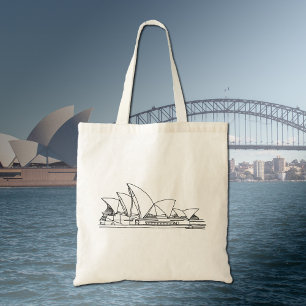 Tote Bag Sydney Opera House Australie dessin