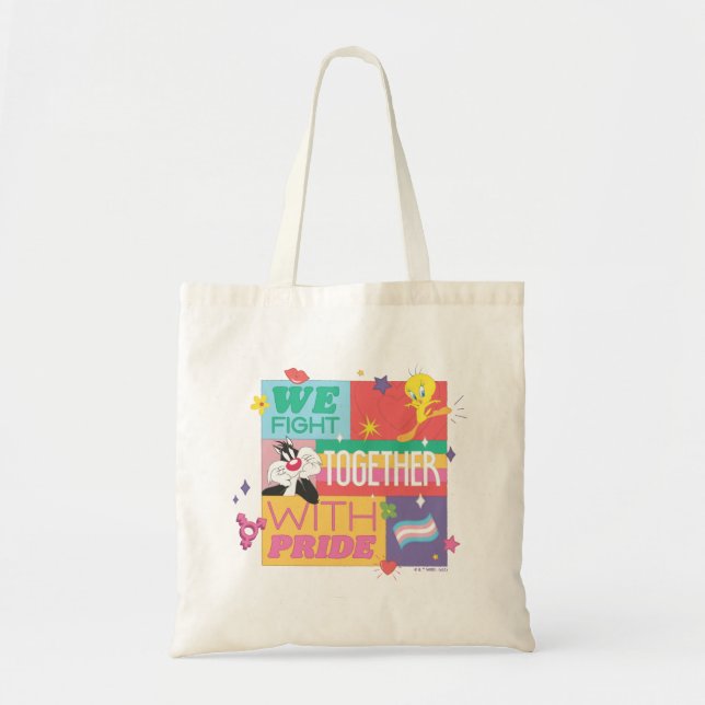 Tote Bag SYLVESTER™ & TWEETY™| Nous nous battons ensemble a (Devant)