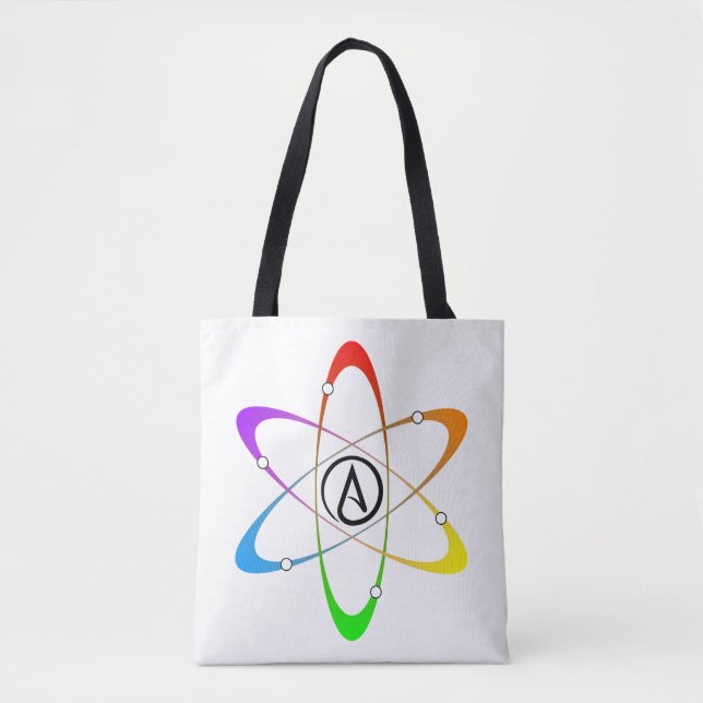 Tote Bag Symbole athée d'Atom (Devant)
