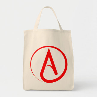 Tote Bag Symbole athée rouge