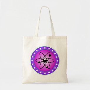 Tote Bag Symbole Atom sur un arrière - plan rose