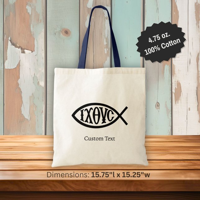 Tote Bag Symbole chrétien Ichthys (Créateur téléchargé)