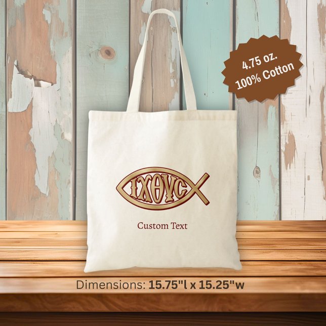 Tote Bag Symbole chrétien Ichthys (Créateur téléchargé)