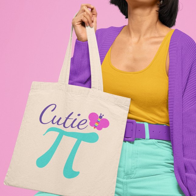 Tote Bag Symbole Cutie Pi Pun mathématique (Créateur téléchargé)