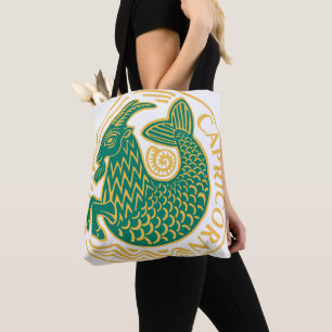 Tote Bag Symbole de Capricorne du Zodiaque sur un