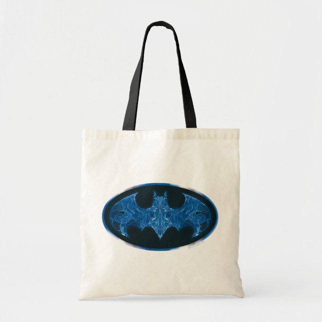 Tote Bag Symbole de chauve-souris à fumée bleue (Devant)