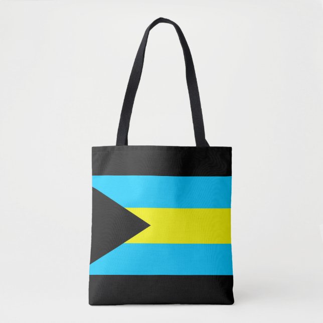 Tote Bag Symbole de drapeau de pays des Bahamas longtemps (Devant)