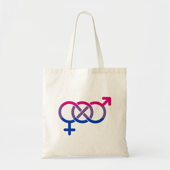 Tote Bag Symbole de genre bisexuel (Devant)