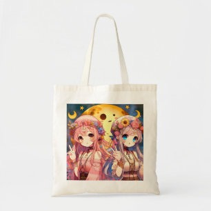 Tote Bag SYMBOLE DE LA FEMME Anime Hippie Lune Filles Donne