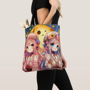 Tote Bag SYMBOLE DE LA FEMME Anime Hippie Lune Filles Donne