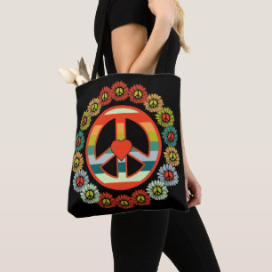 Tote Bag SYMBOLE DE LA PAIX FLEXION HAUTEUR RÉtro