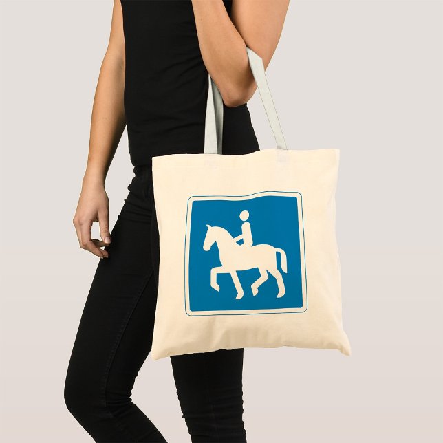 Tote Bag Symbole de la route équestre Horse équitation (Créateur téléchargé)