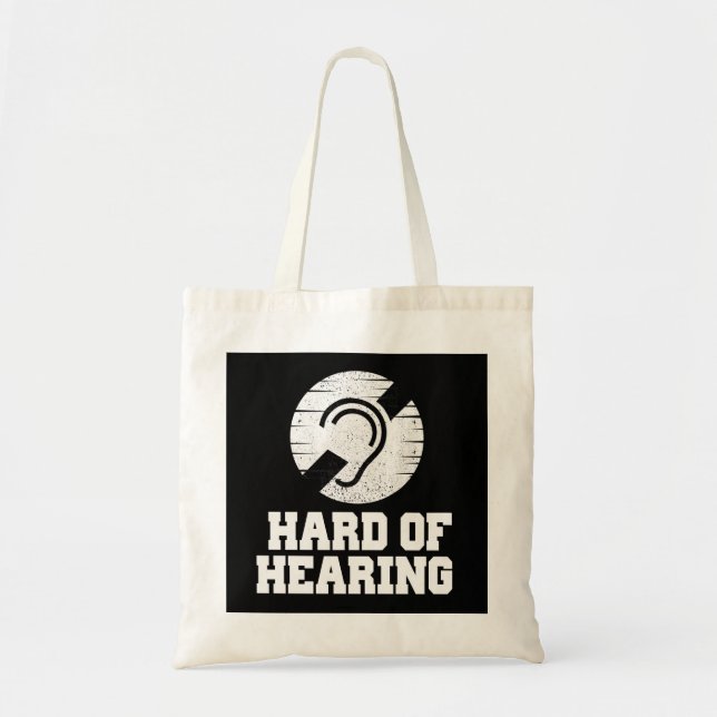 Tote Bag Symbole de la surdité et de la malentendante (Devant)