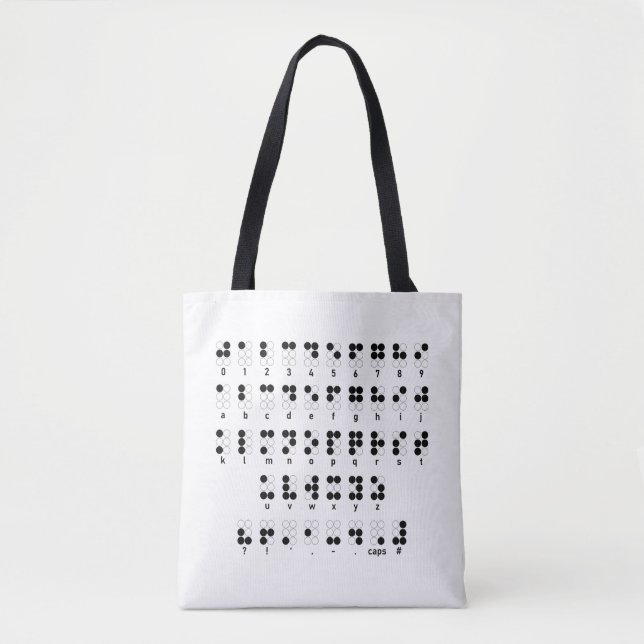 Tote Bag Symbole de lettres sans visibilité d'alphabet (Devant)