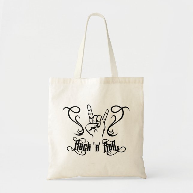Tote Bag Symbole de musique Rock 'n' Roll (Devant)