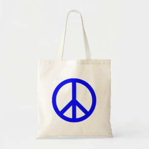 Tote Bag Symbole de paix bleu et blanc