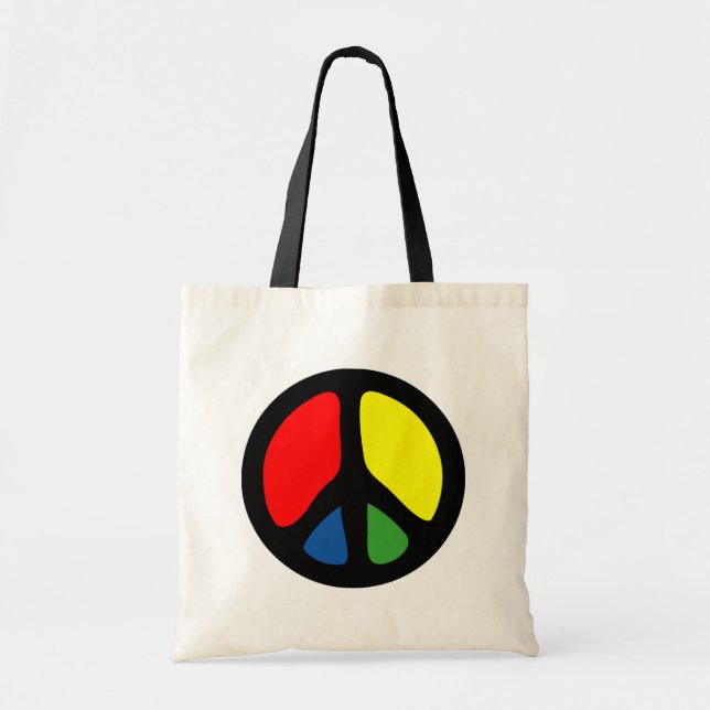 Tote Bag Symbole de paix Super hippy (Devant)