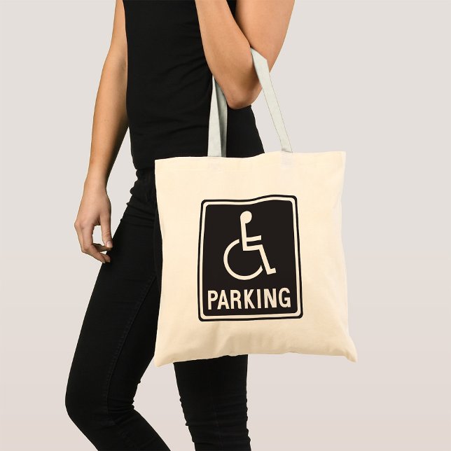 Tote Bag Symbole de stationnement en fauteuil roulant (Créateur téléchargé)