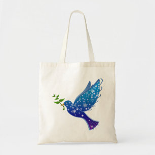 Tote Bag Symbole d'oiseaux de la colombe de la paix Amour L