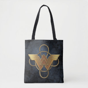 Tote Bag Symbole d'or Wonder Woman sur Lasso