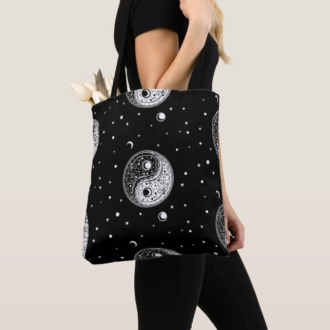 Tote Bag Symbole d'ornement yin yang cachemire le design pa (De près)
