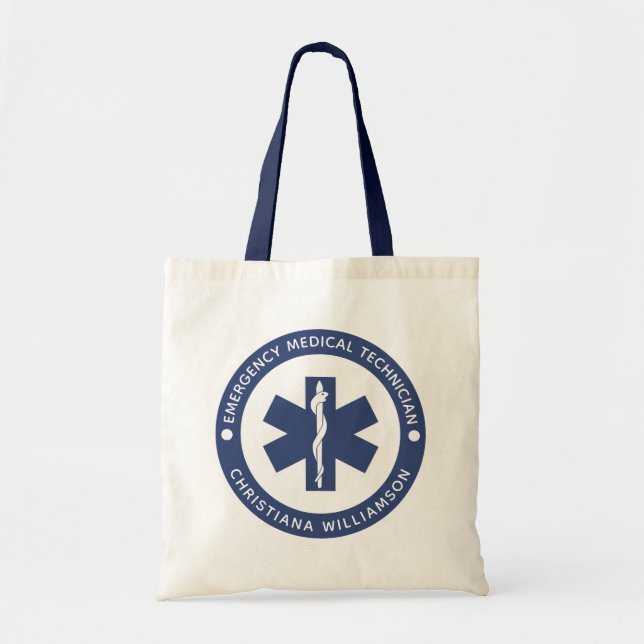 Tote Bag Symbole EMT personnalisé Technicien Médicale d'urg (Devant)