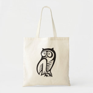 Tote Bag Symbole hibou noir