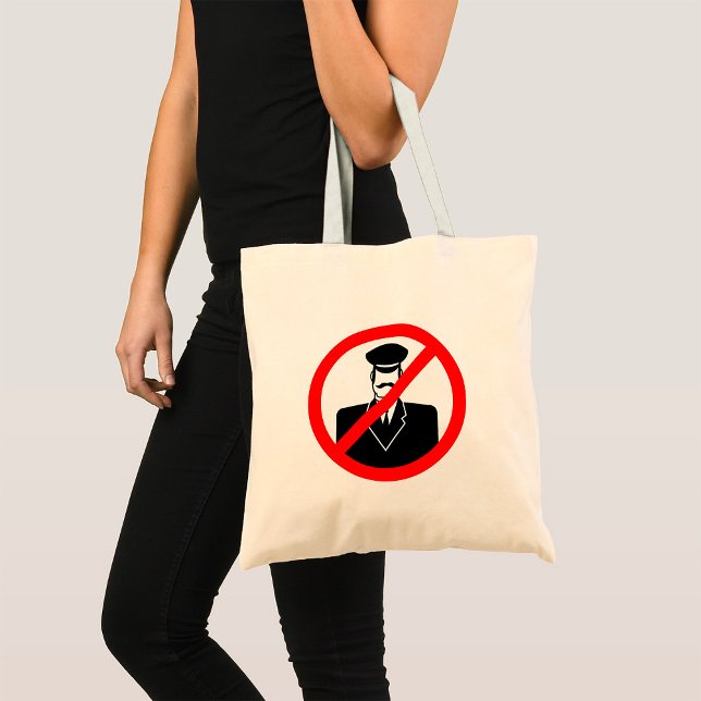 Tote Bag Symbole interdit de chauffeur Avertissement drôle (Créateur téléchargé)
