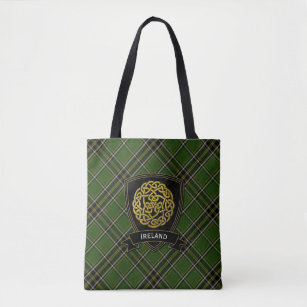 Tote Bag Symbole irlandais de Celtic de plaid
