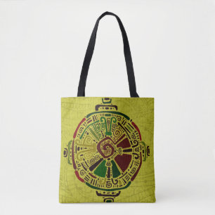 Tote Bag Symbole maya coloré de Hunab Ku sur le coton