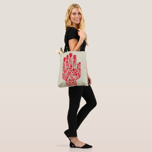 Tote Bag Symbole médical main rouge soins de santé