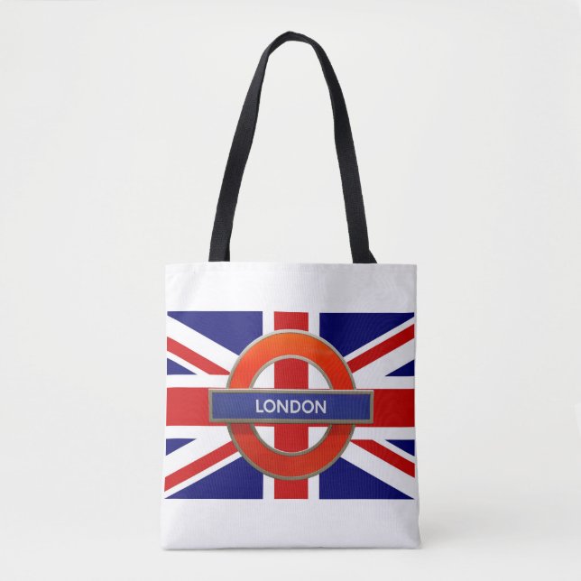 Tote Bag SYMBOLE MÉTRO DE Londres Drapeau britannique (Devant)