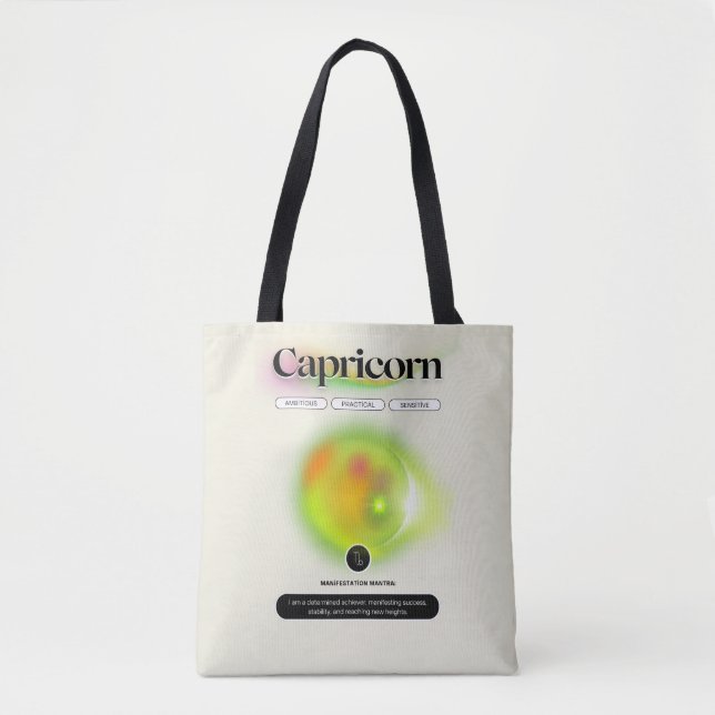 Tote Bag Symbole moderne Zodiac capricorne Citation Élément (Devant)